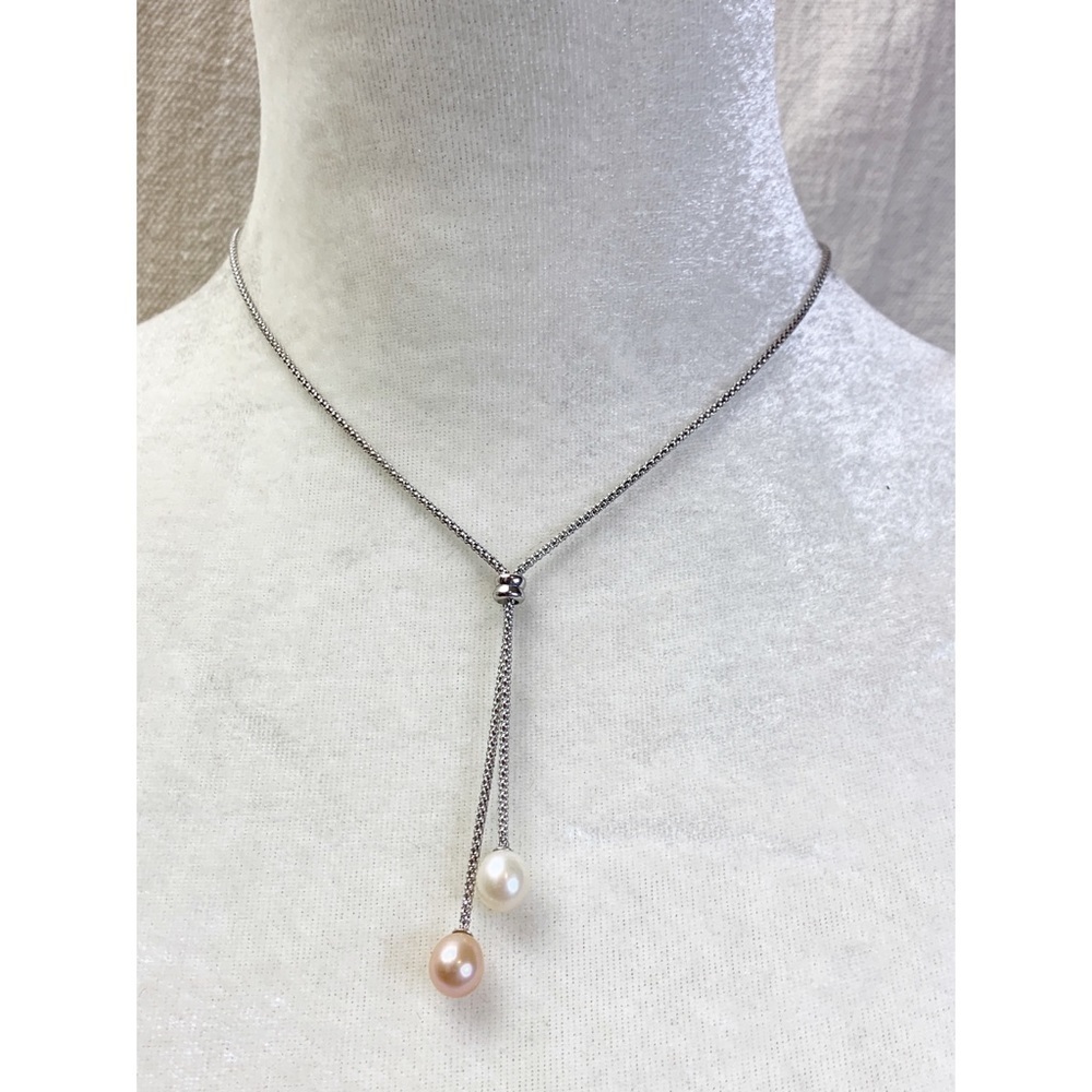 Sterling Silver with Genuine Pearl Necklace